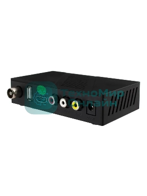 Приставка для цифрового ТВ Starwind CT-140 черный, DVB-T2, DVB-T, DVB-C, HDMI, USB 2.0 х2