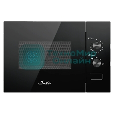 Встраиваемая микроволновая печь MONSHER MMH 1015 Noir, High-Tech, 15 л, мощность 600 Вт, 5 уровней мощности, размораживание, поворотное управление, черный