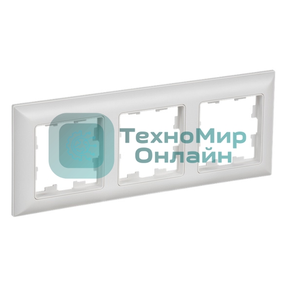 Рамка 3-м IEK BR-M32-12-K91 BRITE РУ-3-БрАБ арктич. бел./бел.