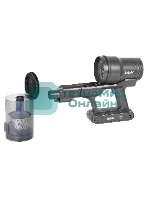 Пылесос вертикальный BBK BV3005 серый/синий, питание от аккумулятора, 160 Вт, уборка сухая, пылесборник 0.6 л