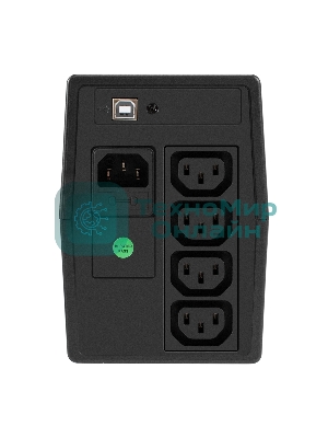 Источник бесперебойного питания ExeGate Smart LB-650.LCD.AVR.4C13.USB (650VA/390W, LCD, AVR, 4*C13, USB, батарея 12V 7Ah, черный)