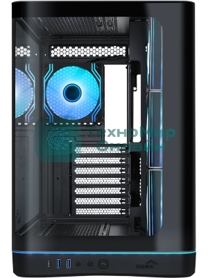 Корпус SAMA V62S, Midi-Tower, чёрный, 4 x 120 мм