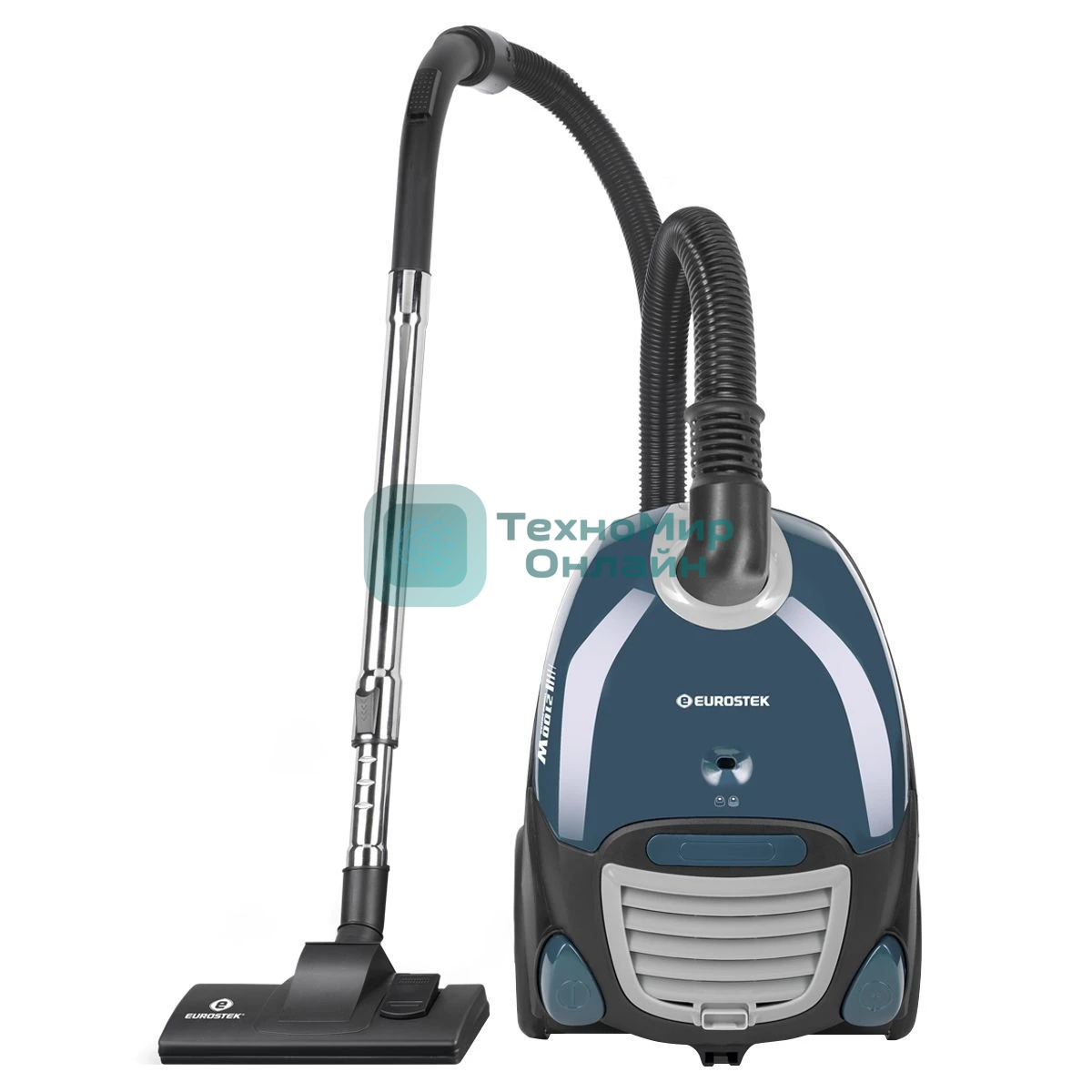 Пылесос Eurostek EVC-2002 синий, 400/2100 Вт, уборка сухая, пылесборник мешок 2 л