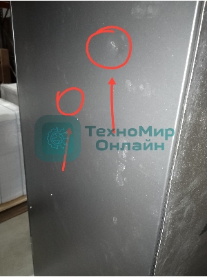 (Поврежденный товар) Холодильник Weissgauff WRK 2010 D Inverter NoFrost Dark Grey Soft Close (Вмятина на нижней двери.Вмятины на правой стороне , Царапина на левой стороне ))