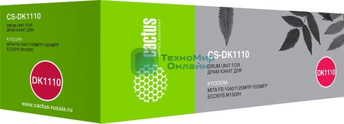 Блок фотобарабана Cactus CS-DK1110 ч/б:100000стр. для Mita Ecosys FS-1020MFP/FS-1040 Kyocera