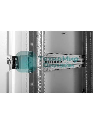 Шкаф серверный напольный 48U (600 1000) дверь перфорированная, задние двойные перфорированные