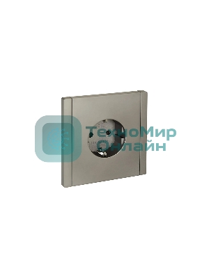 Розетка IEK FORTE&PIANO FP514 1-местная с заземлением без защитных шторок безвинтовое крепление 16А сталь