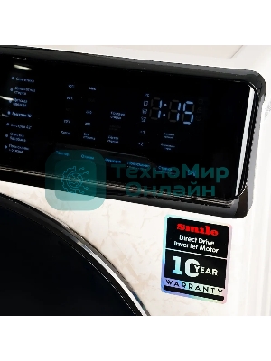 Стиральная машина Smile SWMSW12MB1400 Бежевый-черный, загрузка фронтальная 12 кг, 1400 об/мин, класс: А+