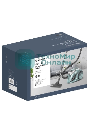 Пылесос Eurostek EVC-3007 изумрудный, 450/2600 Вт, уборка сухая, пылесборник контейнер 2.5 л