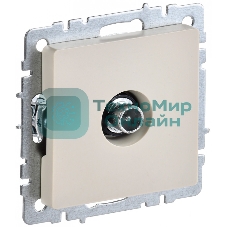 Розетка телевизионная проходная IEK BRITE РТВ10-0-БрКр бежевый