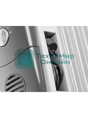 Обогреватель масляный Ballu Turbo BOH/TB- 07FH 1500 (7 секций), белый, 1500 Вт, 24 м2, механический термостат