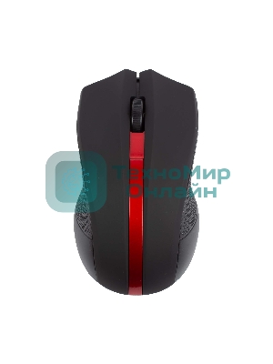 Мышь беспроводная HIPER HOMW-073 черный/красный, 1000 dpi, радиоканал, USB, кнопки - 3