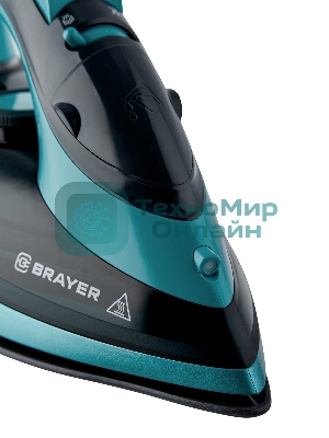 Утюг BRAYER BR4019 голубой/черный, 2400 Вт, 25 г/мин, 140 г/мин, 320 мл