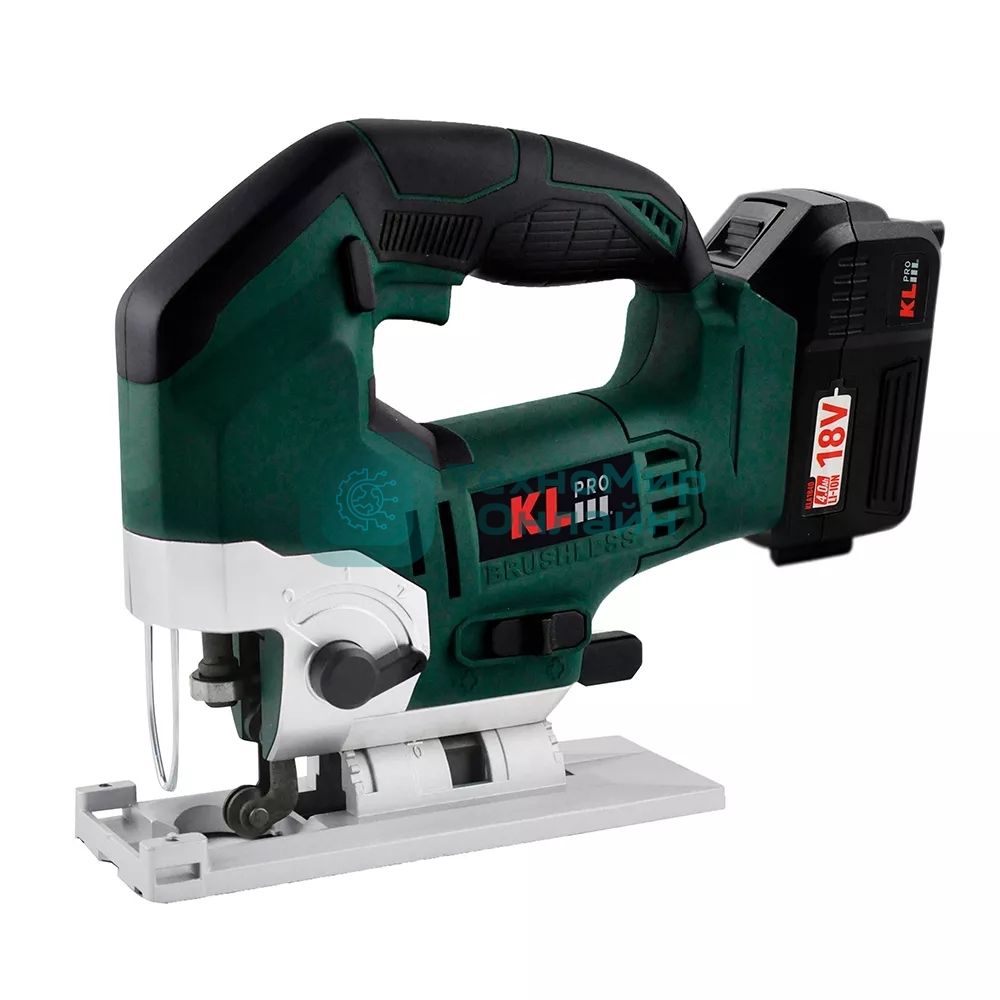 Лобзик электрический профессиональный бесщеточный KLPRO KLDT18B-50 (18В, Li-ion-2шт, 5.0А·ч, патрубок для пылесоса, полотна (дерево/металл, З/У-4А, кейс)