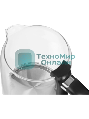 Чайник электрический Hyundai HYK-G5501 1.7 л, 2200 Вт, серебристый/черный