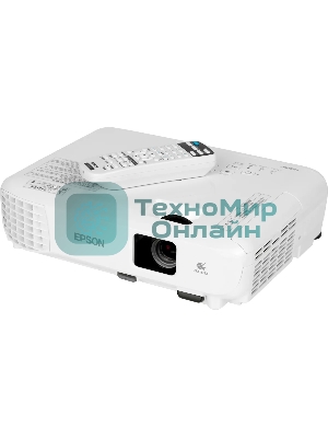 Проектор Epson EB-E01 белый (LCD, 1024 x768, 3300Lm, 15000:1, 2.4 kg) (V11H971040)