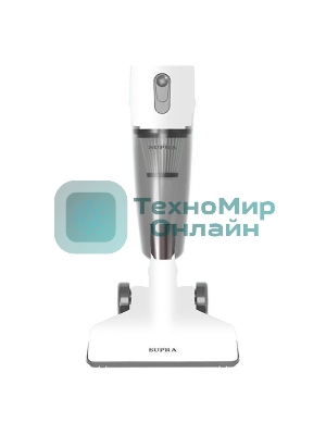 Пылесос вертикальный проводной SUPRA VCS-1044 белый, питание от сети, 650 Вт, уборка сухая, пылесборник 1 л
