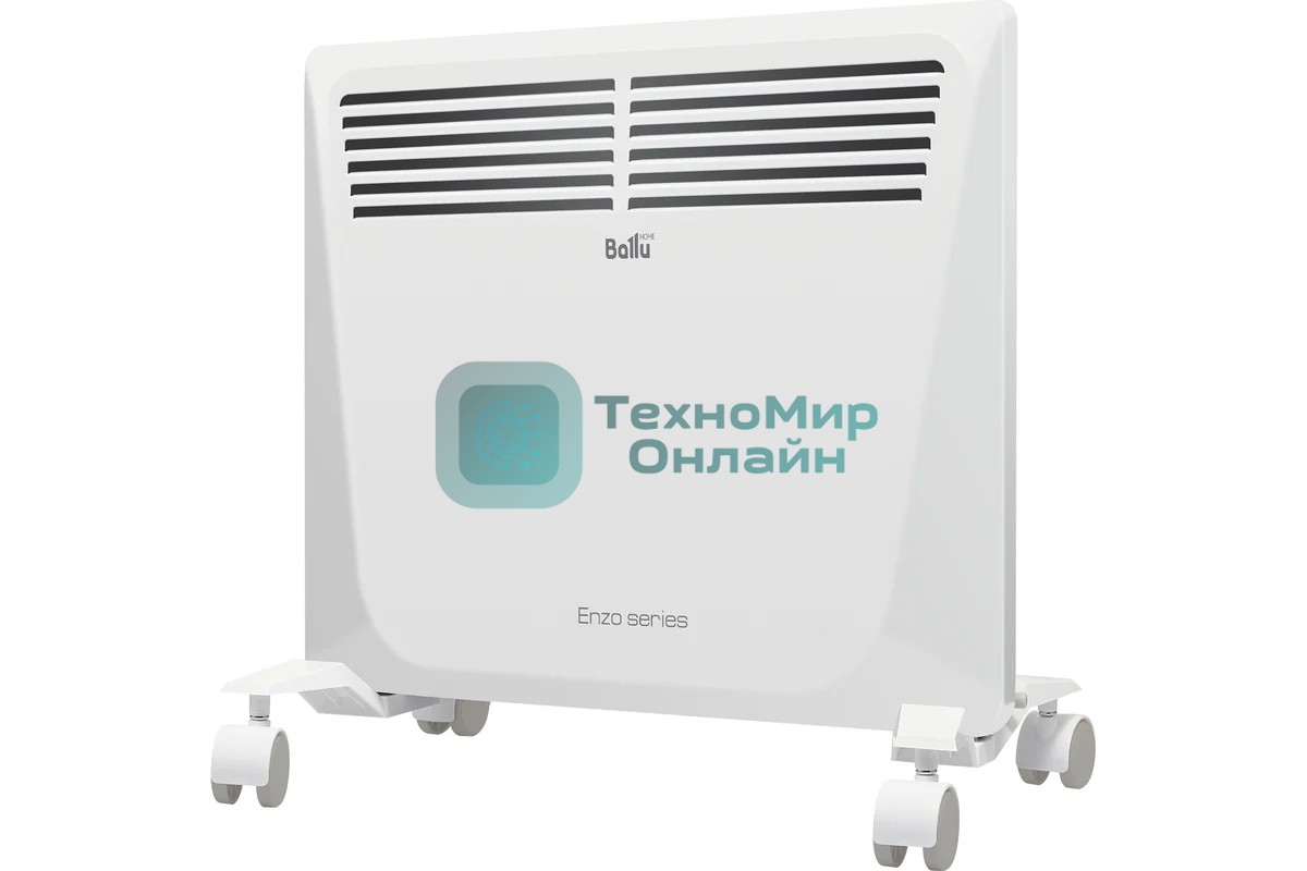 Конвектор электрический Ballu Enzo BEC/EZER-1000 белый, 1000 Вт, 15 м2, термостат, дисплей