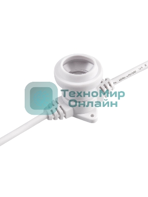 Гирлянда Neon-night Белт-Лайт 2 жилы, 50 м, шаг 20 см, 250 патронов E27, IP65, белый круглый провод