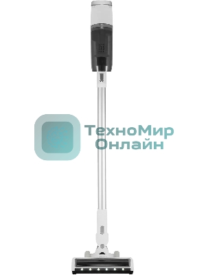 Пылесос вертикальный Hyundai HYV-S5550 белый/серебристый, питание от аккумулятора, 100 Вт, уборка сухая, пылесборник 0.5 л