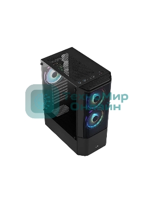Компьютерный корпус MidTower Aerocool/Formula Quantum-G-BK-v2 черный без Б/п, ATX 3FRGb Fan on front panel