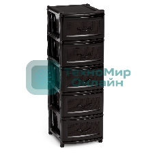 Комод Альтернатива М6498 Эконом, 5 секций, черный