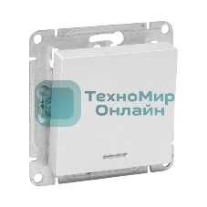 Механизм выключателя EKF UP1-SWA-14 одноклавишный, с подсветкой, алюминий Эпика