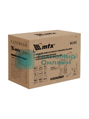 Аппарат инвертор. полуавтомат. cварки MTX MIG-180S, 180A, ПВ 60%, катушка 5 кг