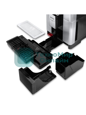 Кофемашина DeLonghi ECAM 610.75.MB металлик/черный, исп. кофе - зерновой/молотый, 2.2 л, 1450 Вт, 19 Бар