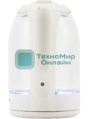 Чайник электрический StarWind SKG1056 1.8 л, 2000 Вт, белый/прозрачный