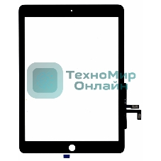 Сенсорное стекло (тачскрин) для iPad 9.7 2017 (A1822, A1823), черное