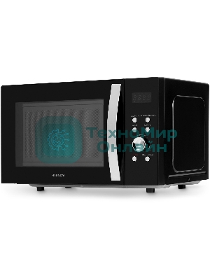Микроволновая печь Hyundai HYM-D2078 черный/серебристый, 23 л, 800 Вт, переключатели - кнопки, поворотный механизм