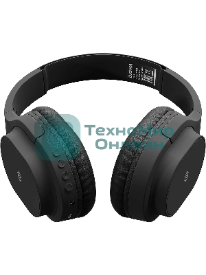 Беспроводные/проводные наушники Digma BT-18 черный, накладные, Bluetooth + проводной, складная конструкция, до 10 ч