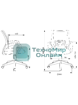 Кресло Бюрократ CH-W695NLT TW-06A TW-13A розовый, сетка/ткань, 120 кг, механизм качания