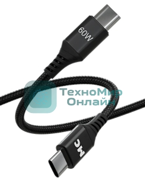 Кабель MORE CHOICE (4620202554093) K69aa 2м USB 3.0A PD 60W для Type-C Type-C- 2м, черный