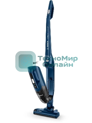Пылесос вертикальный Bosch BCHF 2MX20 синий, питание от аккумулятора, 150 Вт, уборка сухая, пылесборник 0.4 л