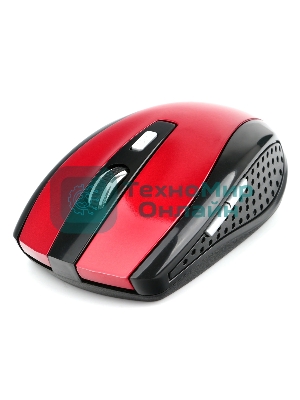 Мышь беспроводная Gembird MUSW-330-3 красный, 2400 dpi, радиоканал, USB, кнопки - 6
