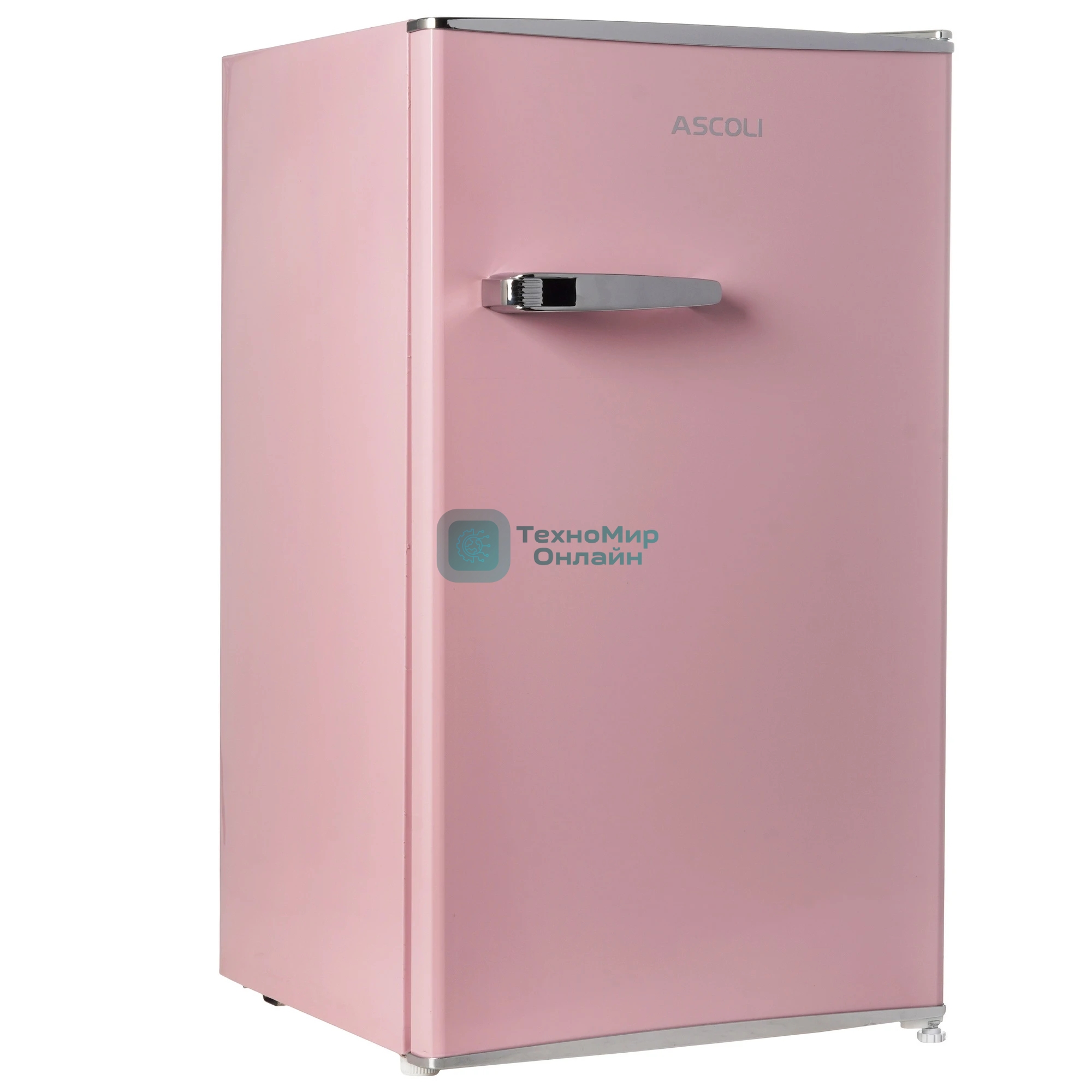 Холодильник Ascoli ADFRD90 розовый однокамерный 85/15л морозилка сверху