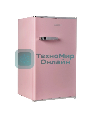 Холодильник Ascoli ADFRD90 розовый однокамерный 85/15л морозилка сверху
