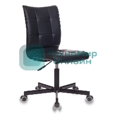 Кресло Бюрократ CH-330M/BLACK черный, экокожа, 120 кг, механизм качания, без подлокотников