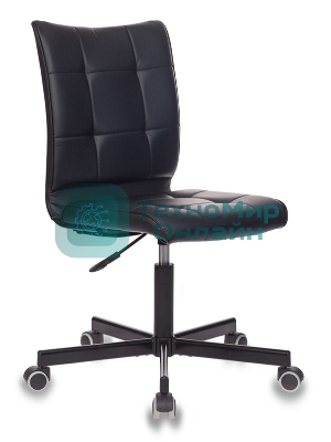 Кресло Бюрократ CH-330M/BLACK черный, экокожа, 120 кг, механизм качания, без подлокотников