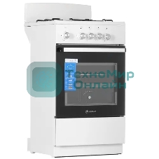 Плита газовая De Luxe 5040.48Г (Щ) белый, конфорок 4 шт, духовка 43 л, 50 см x 85 см x 50 см