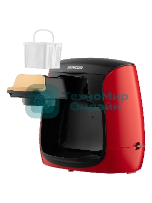 Кофеварка капельная Sencor SCE 2101RD красный, исп. кофе - молотый, 0.3 л. 500 Вт.
