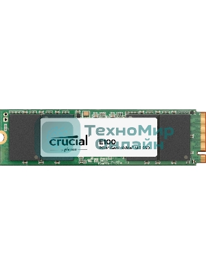 Накопитель SSD Crucial 2Tb E100 M.2 (PCIe 4x4, up to 5000/4000MBs, 3D NAND, NVMe, 100TbW, 22х80мм)