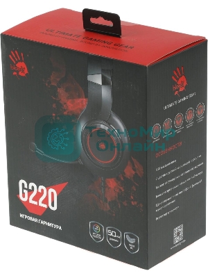 Гарнитура Bloody G220 чёрный, проводная, подсветка