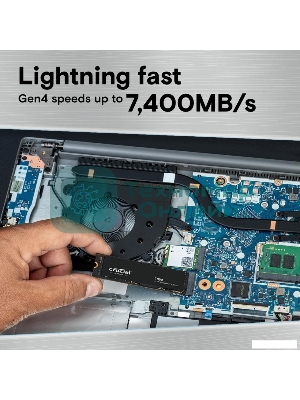 Накопитель SSD Crucial T500, 2Tb, M.2 2280, PCIe 4.0 x4, NVMe, R/W 7400/7000