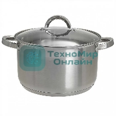 Кастрюля WEBBER BE-114/2 6,6 л, 24 см, нержавеющая сталь, индукция, с крышкой