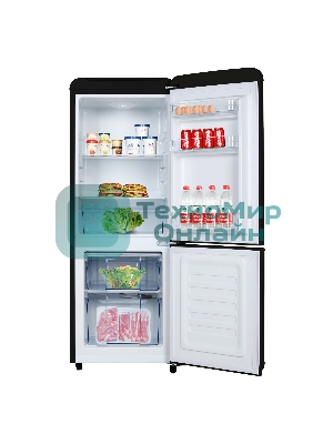 Холодильник Tesler RB-107 черный двухкамерный 73/30л морозилка снизу