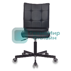 Кресло Бюрократ CH-330M/BLACK черный, экокожа, 120 кг, механизм качания, без подлокотников