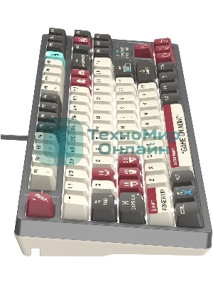 Клавиатура A4Tech Bloody S87 Pixels Red проводная USB серый/белый